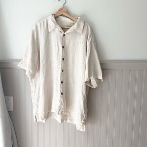 Joseph & Feiss Silk Cream 3X Button Down Shirt